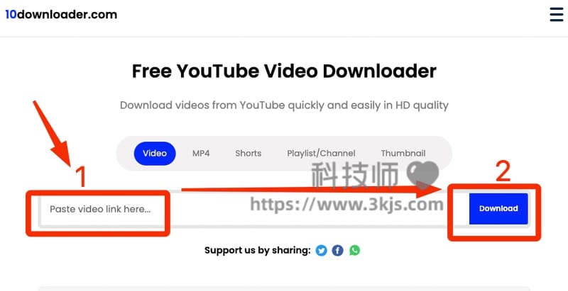 10downloader - youtube视频在线下载工具(含教程)