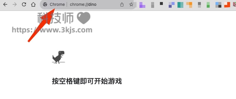 chrome小恐龙游戏（chrome://dino/玩恐龙游戏）