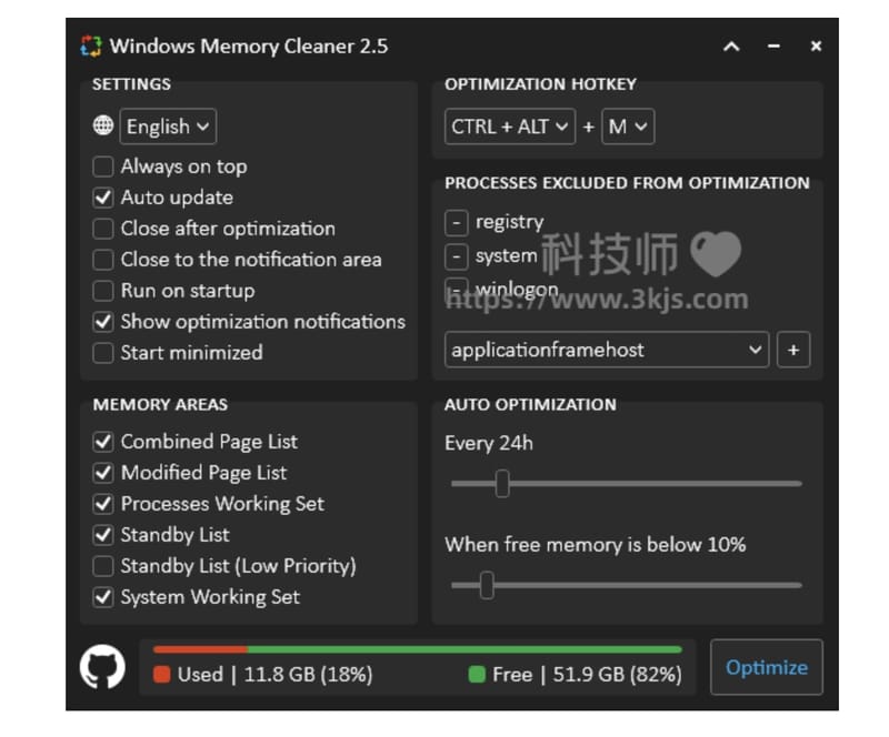 Windows Memory Cleaner - 电脑内存清理工具