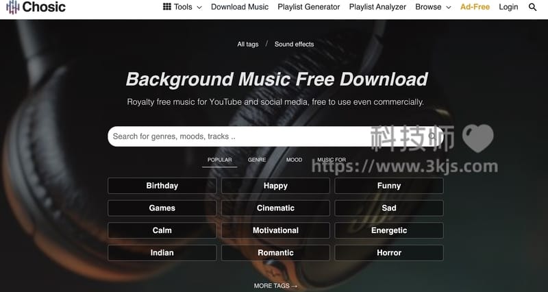  Chosic - 免版权音乐下载网站(含教程)