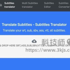 Translate Subtitles - 字幕翻译在线工具(含教程)