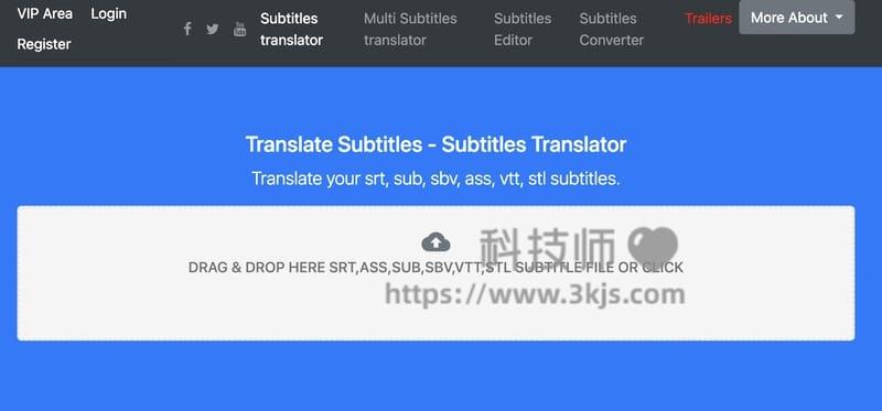 Translate Subtitles - 字幕翻译在线工具