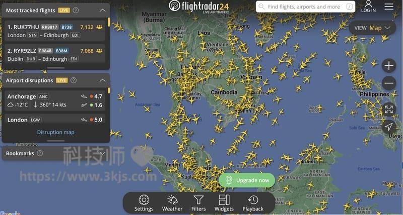 flightradar24 - 航班飞行地图实时查询在线工具