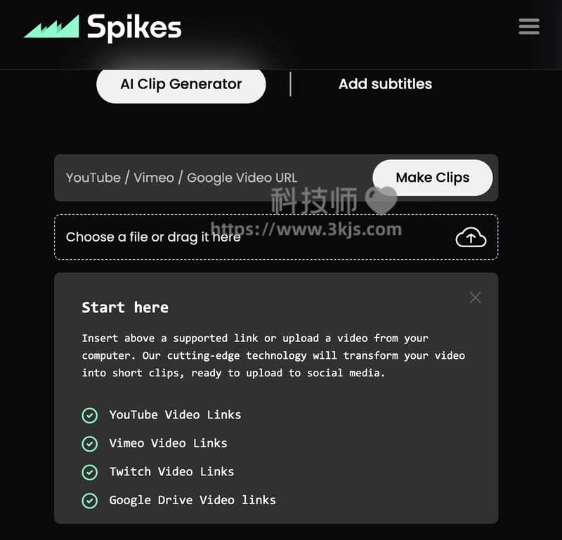 Spikes Studio - 基于AI的在线视频剪辑工具