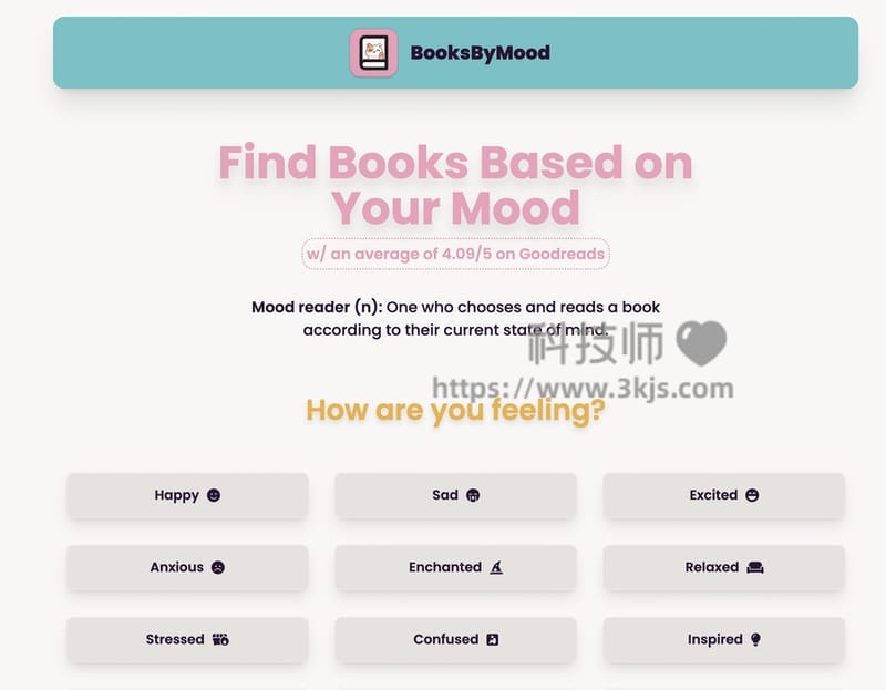 BooksByMood ：基于读者当前心情来寻找书籍的在线工具