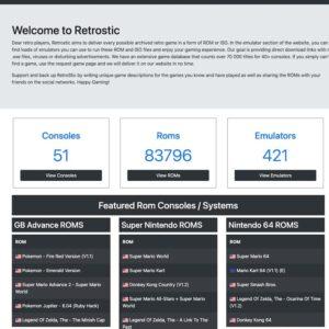 Retrostic - 游戏ROM和模拟器下载网站