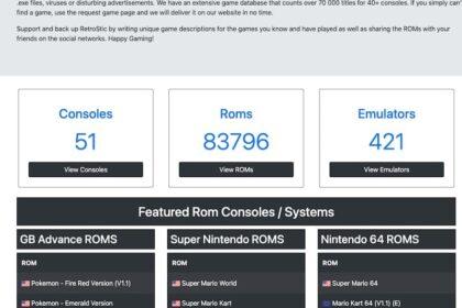 Retrostic - 游戏ROM和模拟器下载网站