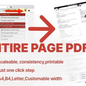 Just-One-Page-PDF :网页转PDF的Chrome插件