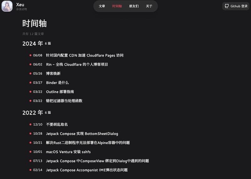 Rin - 可直接部署在Cloudflare的博客程序
