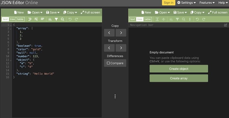 JSON Editor - 可视化浏览和编辑JSON数据的工具
