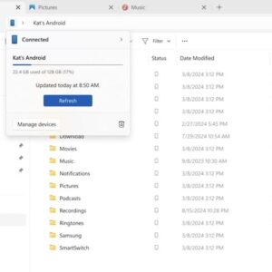 Windows 11文件资源管理器将整合安卓,无线管理安卓手机文件