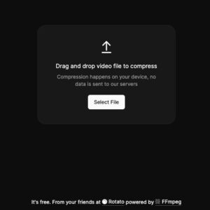 rotato compress - 基于网页端的视频压缩工具