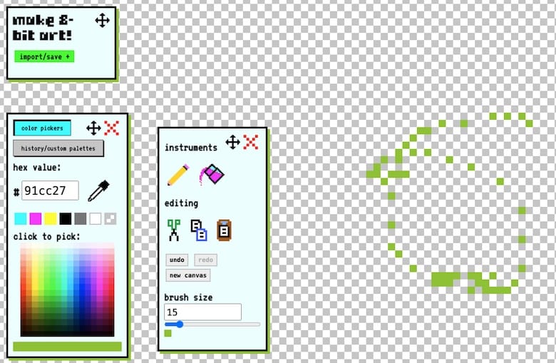 Make 8-bit art! - 在线像素画制作工具