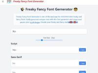 Freaky Fancy Font Generator - 在线字体生成器