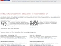 Acronym Finder - 英文单字缩写及缩略语查询网站