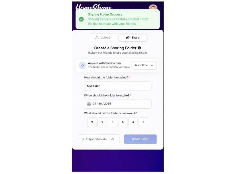 HomeShare - 自托管的文件共享解决方案,将家庭电脑转变为全球访问的文件服务器