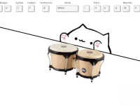 Bongo Cat:可爱猫咪表情包击打鼓点音乐互动工具
