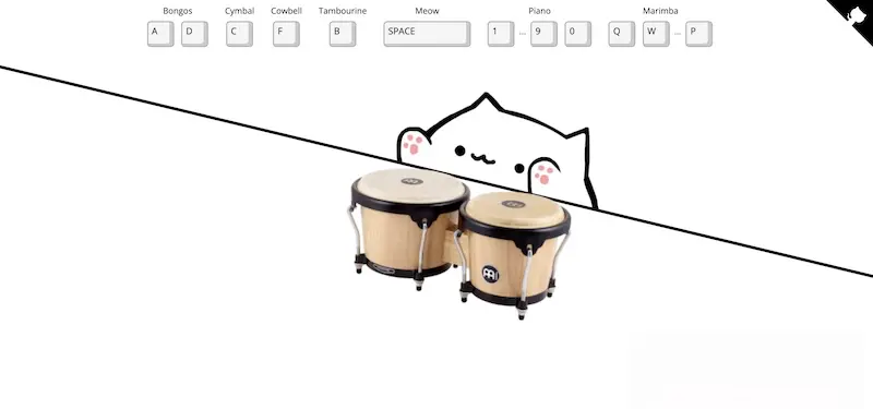 Bongo Cat:可爱猫咪表情包击打鼓点音乐互动工具