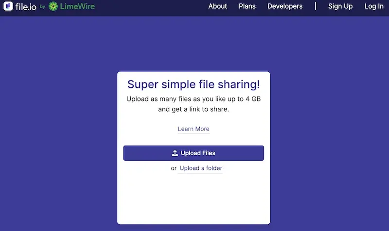 file.io - 安全简单方便的文件分享平台