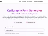 Calligraphy Font Generator - 英文书法字体在线生成器,轻松创建优雅文本