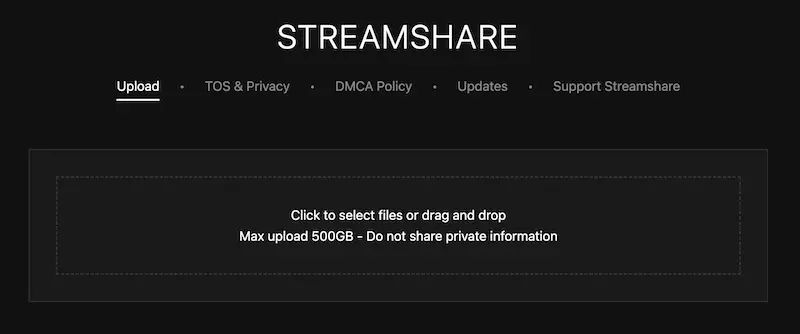 STREAMSHARE:不限速传输大文件网盘,实现便捷的文件共享