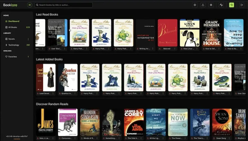 BookLore:电子书管理和阅读工具,自托管电子书管理解决方案