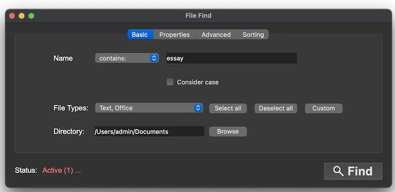 File Find:文件搜索软件,让查找文件更轻松(支持Windows/macOS/Linux)