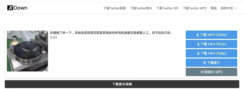 XDown：在线推特视频下载工具，支持下载推特视频音频和图片