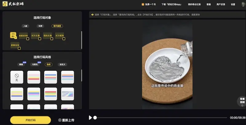 武松打码:在线图片视频打码工具,一键图片视频隐私保护工具
