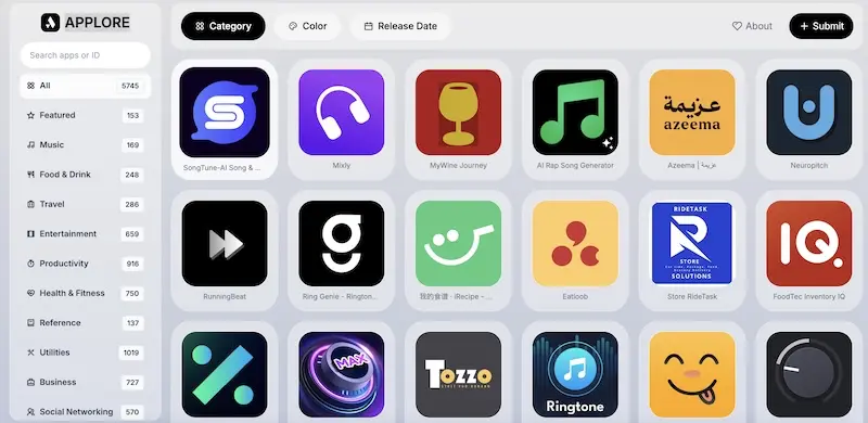 APPLORE:免费图标网站,发现和搜索免费图标