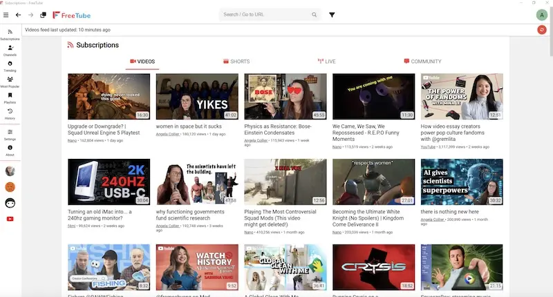 FreeTube：开源第三方YouTube客户端，具有隐私保护功能的YouTube播放器