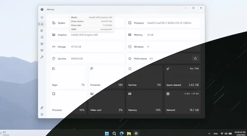 Wintoys：windows电脑优化工具，让Windows电脑更快速、更稳定