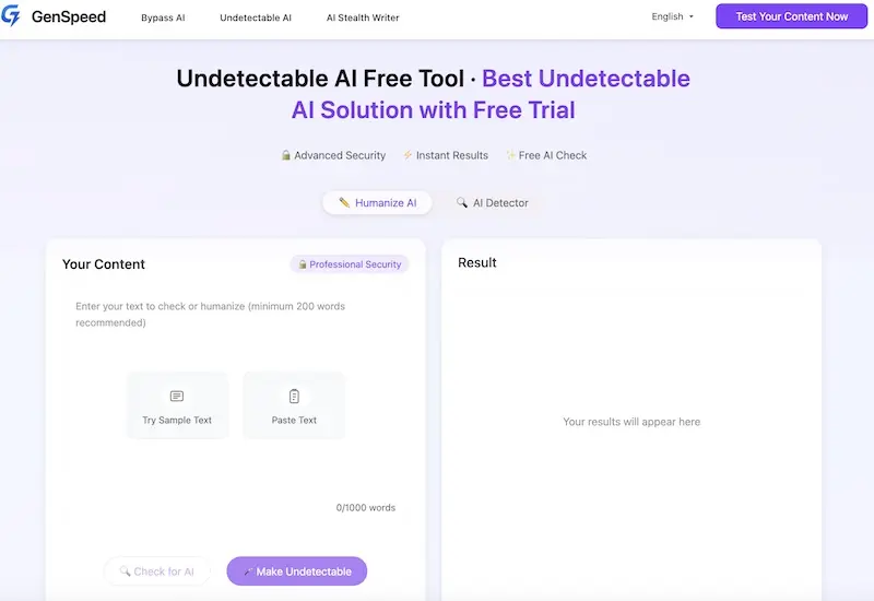 GenSpeed:AI内容人性化处理工具,让AI生成的文本更自然