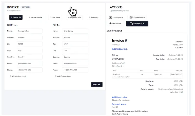 Invoify:invoice形式发票制作工具,轻松搞定出口形式发票