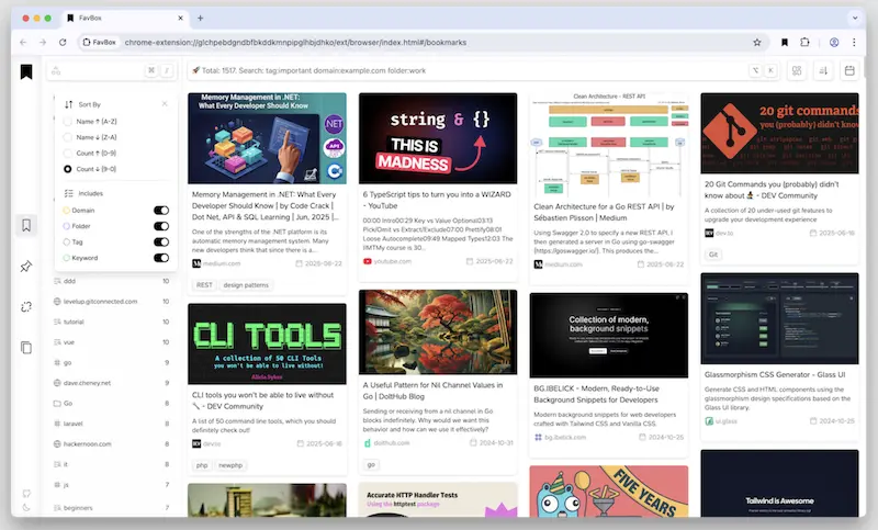 FavBox：Chrome书签管理器，提升书签管理效率