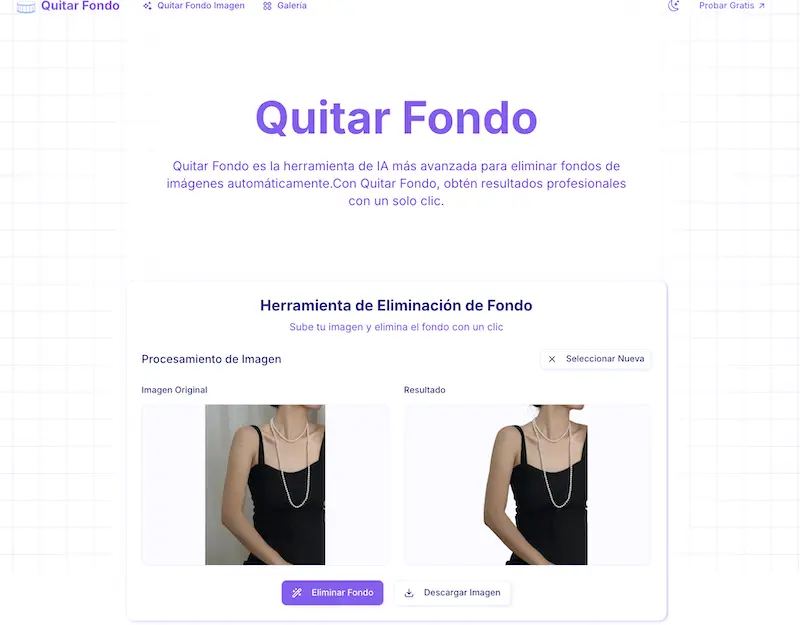 Quitar Fondo AI抠图工具:智能抠图一键去背景