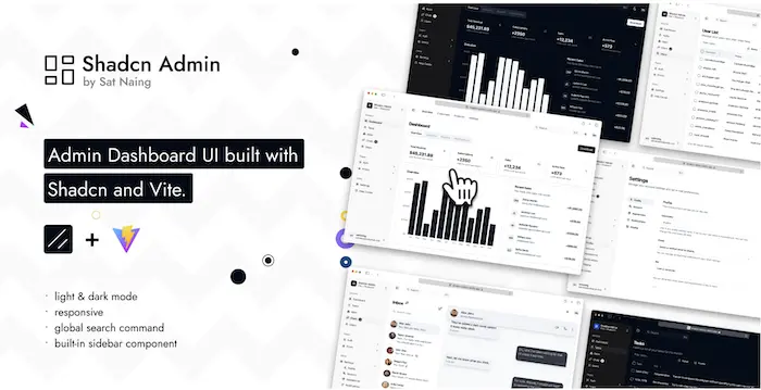 Shadcn Admin:高效的React管理后台模板
