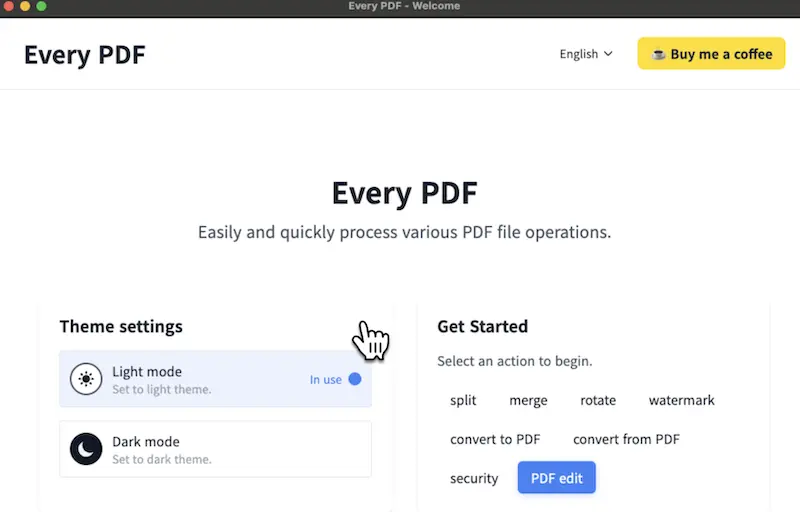 Every PDF : 全功能PDF编辑器,支持PDF合并分割水印签名