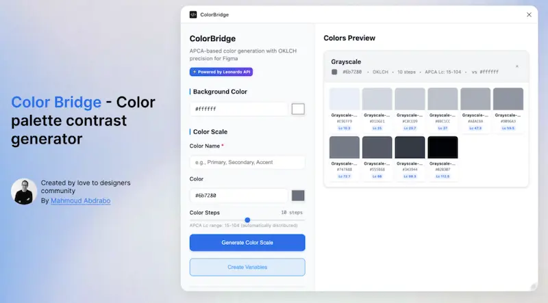 [Figma插件]Color Bridge：提升设计色彩搭配的利器