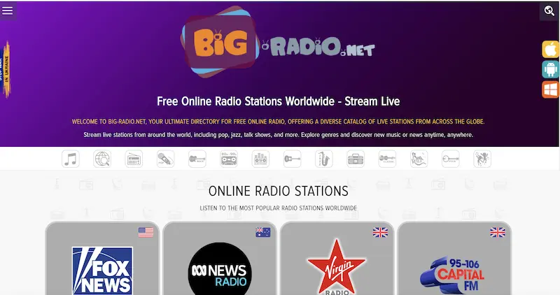 BIG-radio.net:全球广播电台在线收听网站,完全免费