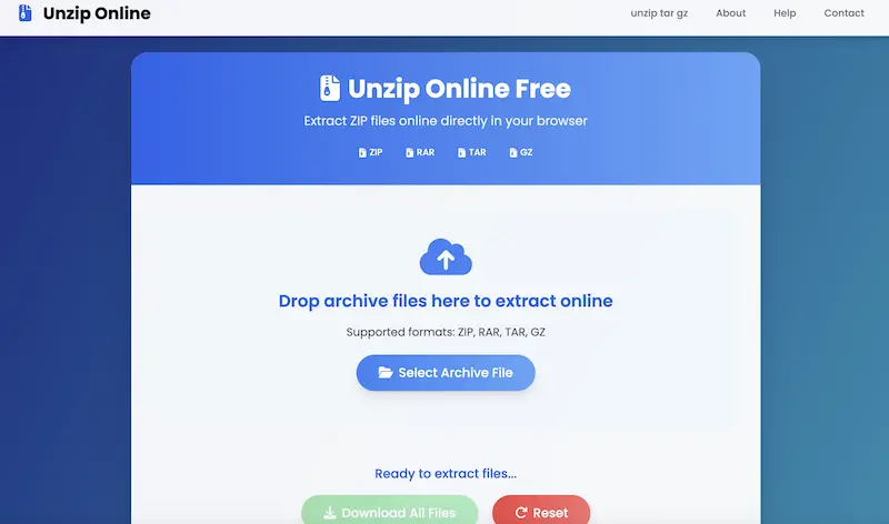 Unzip Online：在线解压缩网站，免费在线解压缩文件