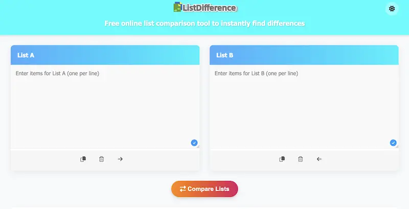 ListDifference:在线列表清单对比工具