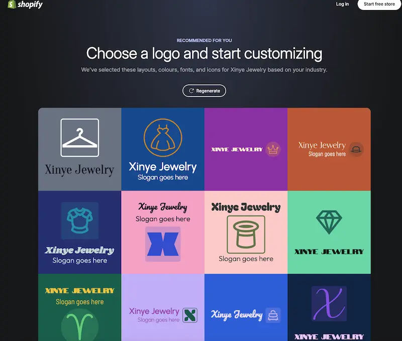 Shopify Logo Maker:免费logo在线制作工具,轻松创建自己的专业logo