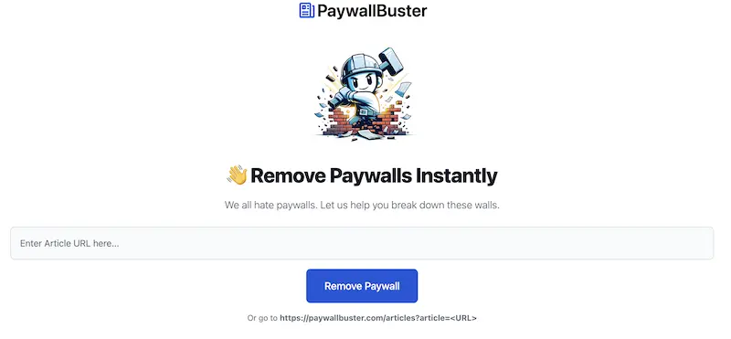PaywallBuster:付费内容解锁工具,免费移除各大平台的付费墙