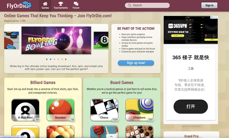 FlyOrDie:免费在线联机小游戏平台